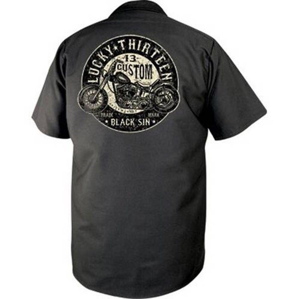 [43003]  Zwart workshirt van Lucky 13