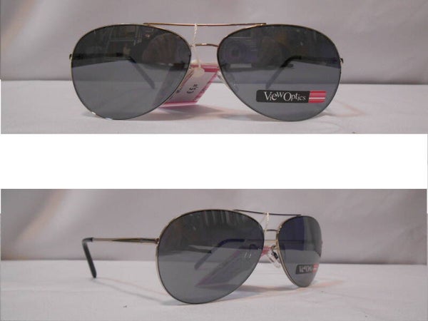 [4014]  Zilverkleurige pilotenbril