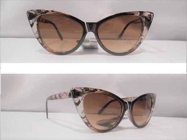 [4071]  Vlinderbril met lichtroze/zwart montuur