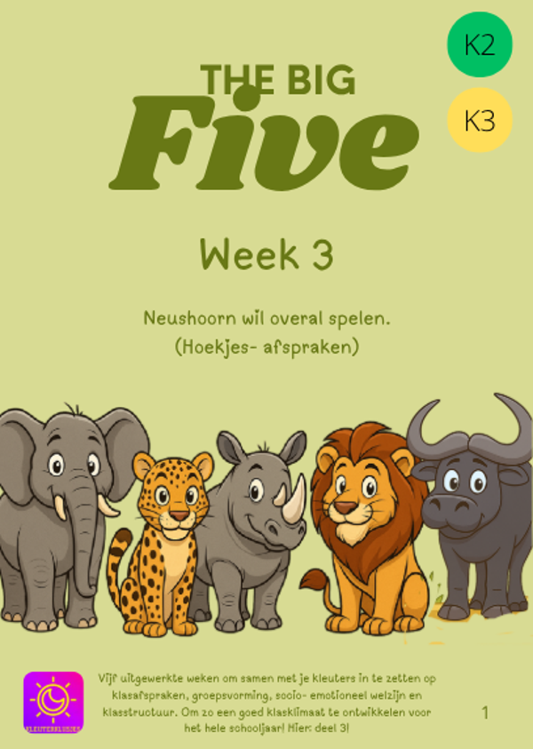 The big Five: week 3 (K2/3)