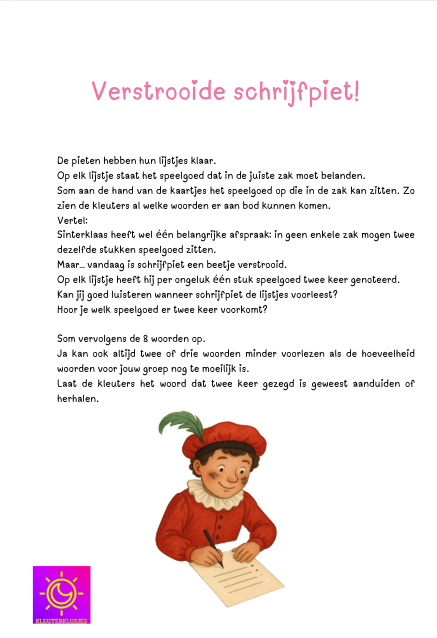 Verstrooide schrijfpiet!