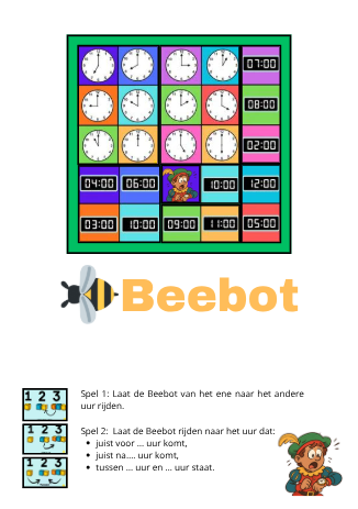 Beebot: De klok van Sinterklaas staat stil.