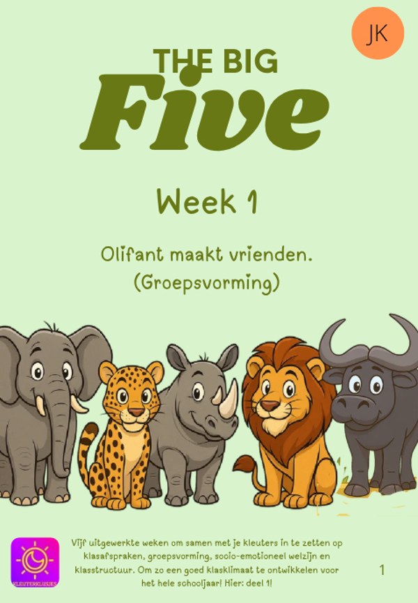 The big five: week 1 (JK)