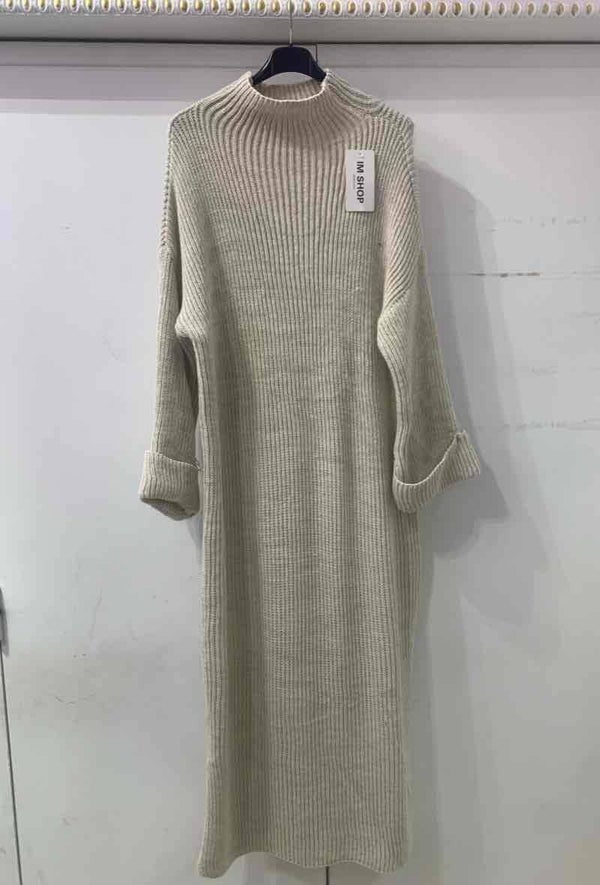 DRESS LONG TAUPE