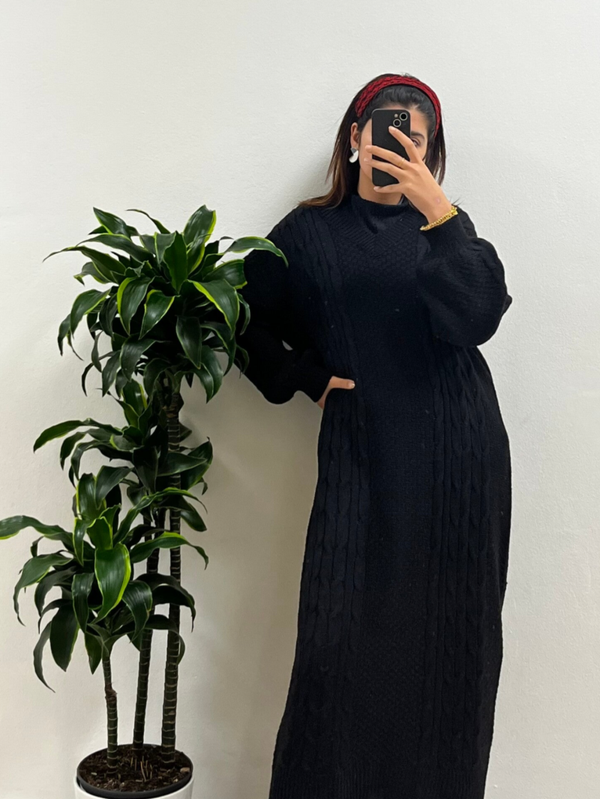 RIBBED DRESS BLACK
