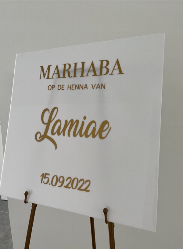 WELKOMSTBORD PLEXIGLAS