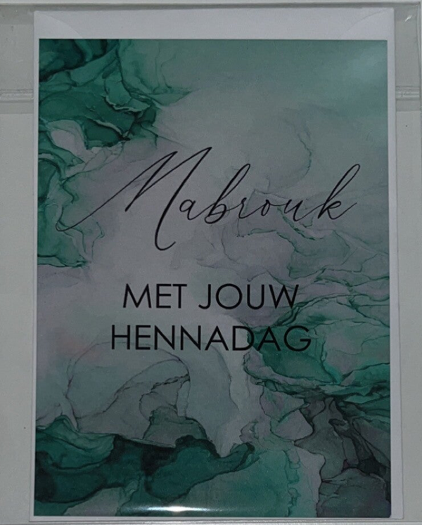 MABROUK MET JOUW HENNADAG DARKGREEN