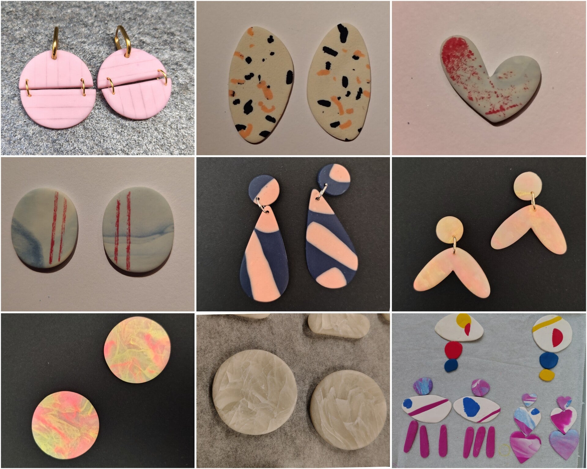 oorringen/juwelen maken met polymeerklei 22/2/26