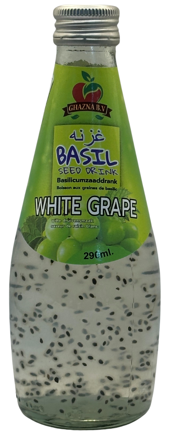 White Grape Bsil Seeds Drink (Ghazna B.V) 290 ML