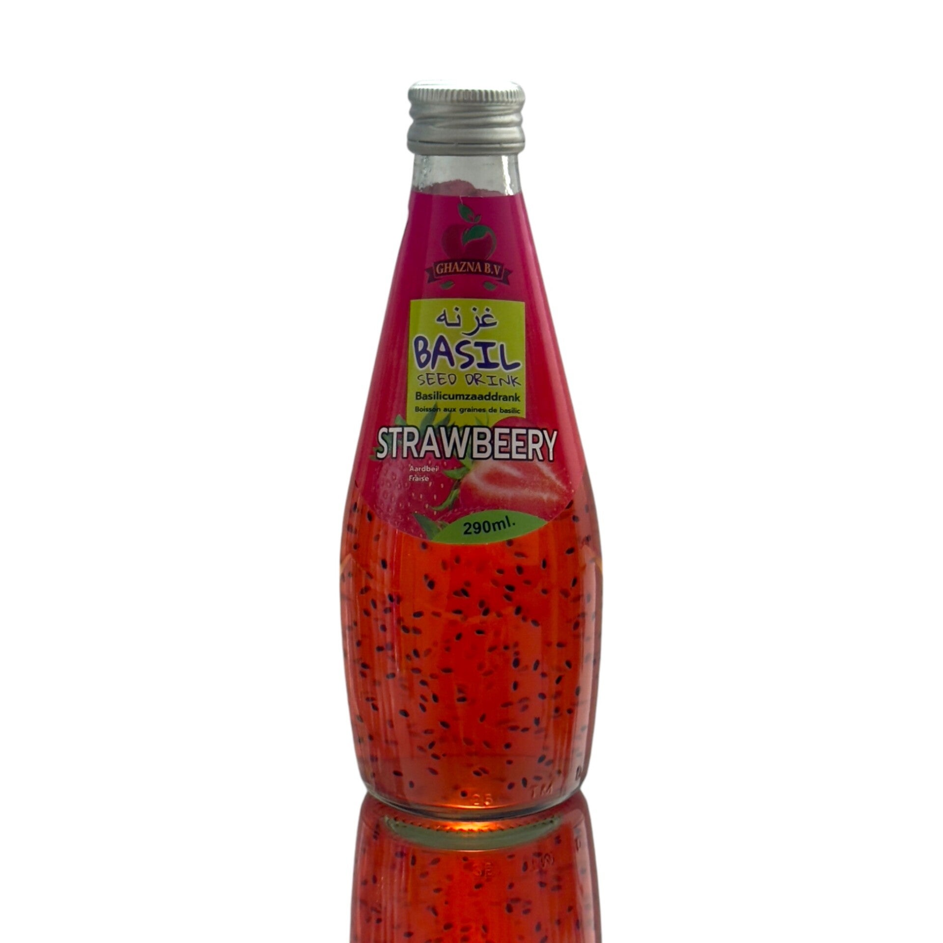 Strawberry Bsil Seeds Drink (Ghazna B.V) 290 ML