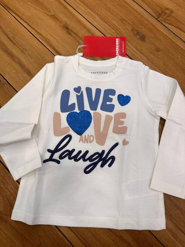 Maglietta cuore glitter