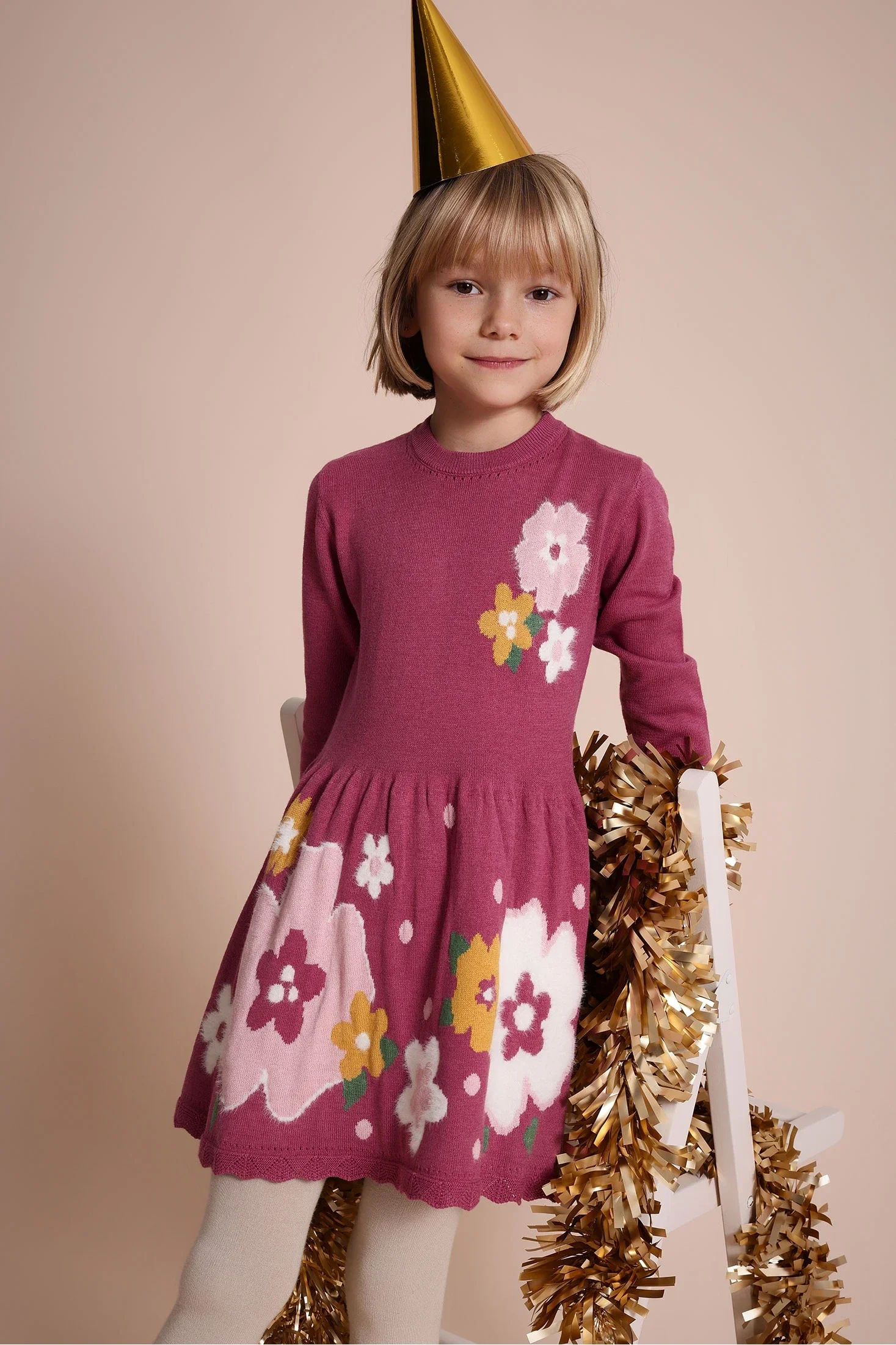 Abito in maglia rosa Boboli