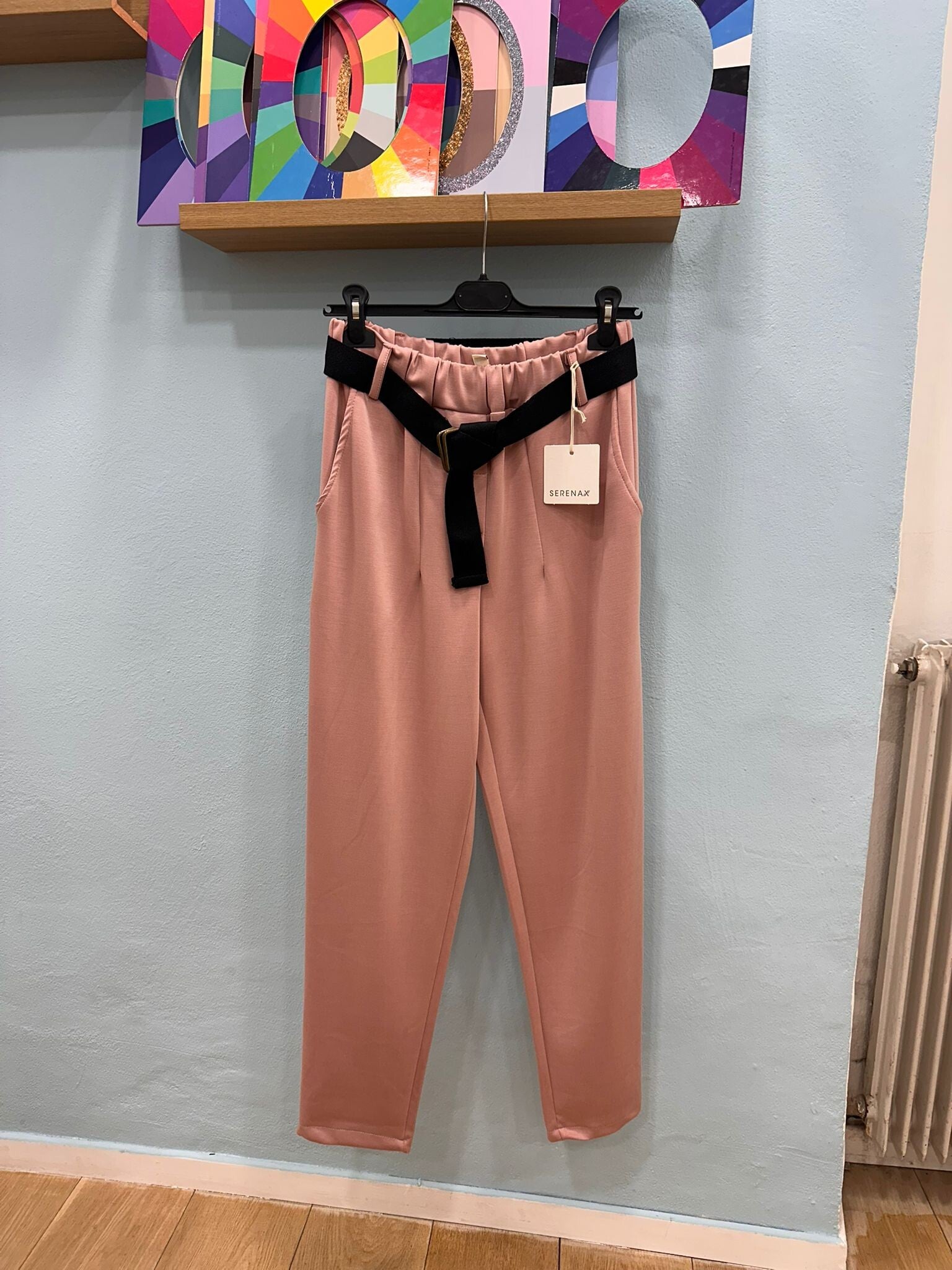 Pantalone Palazzo Soft-Touch Con cintura