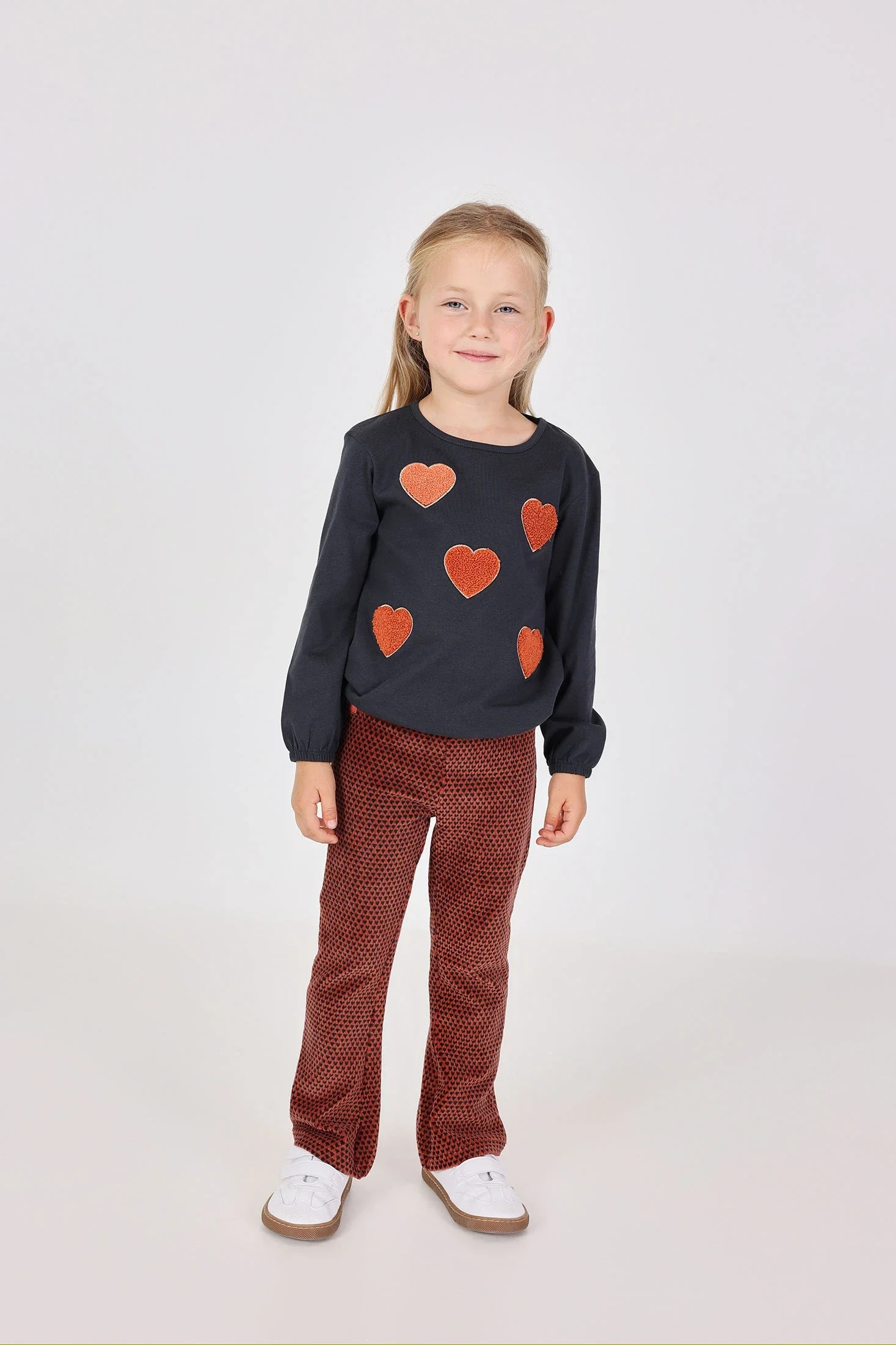 Pantaloni Cuoricini velluto