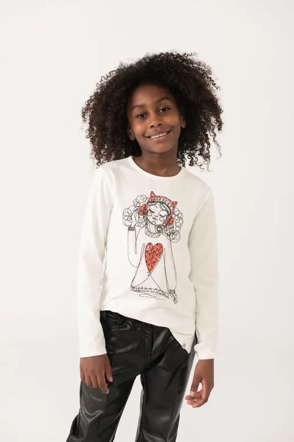 Maglietta bimba Boboli con strass