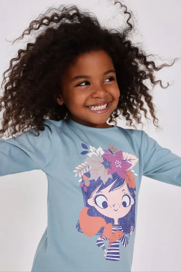 Maglietta bimba azzurra