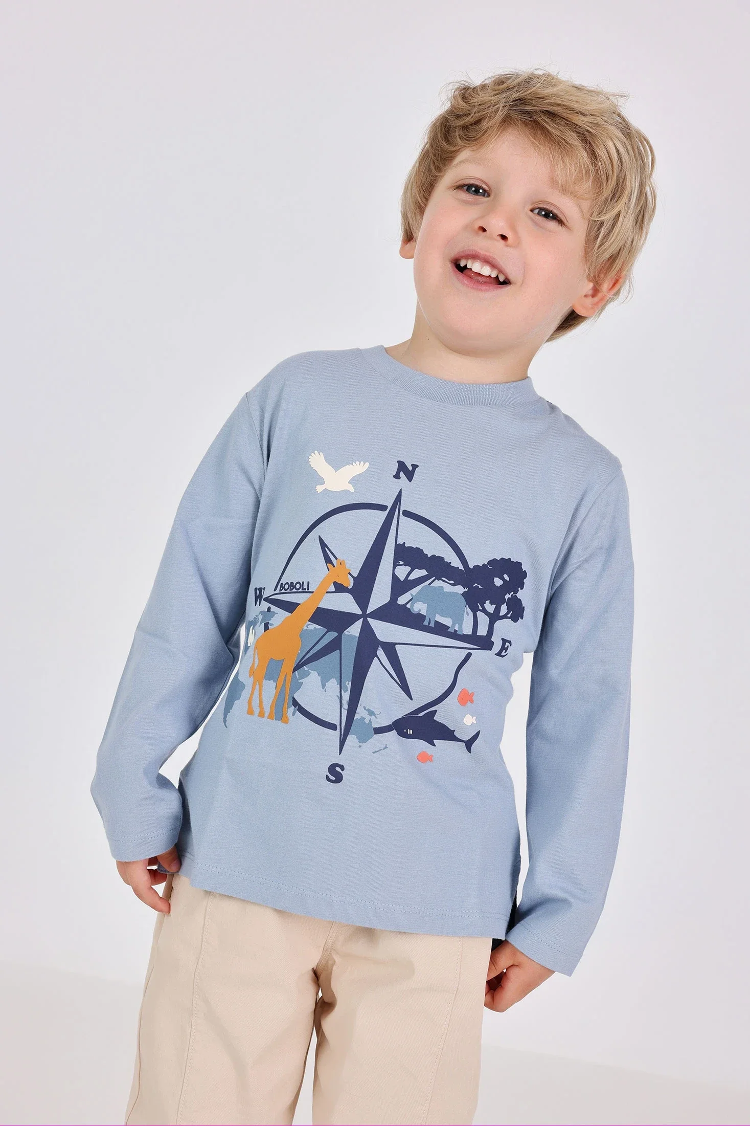 Maglietta azzurra Boboli