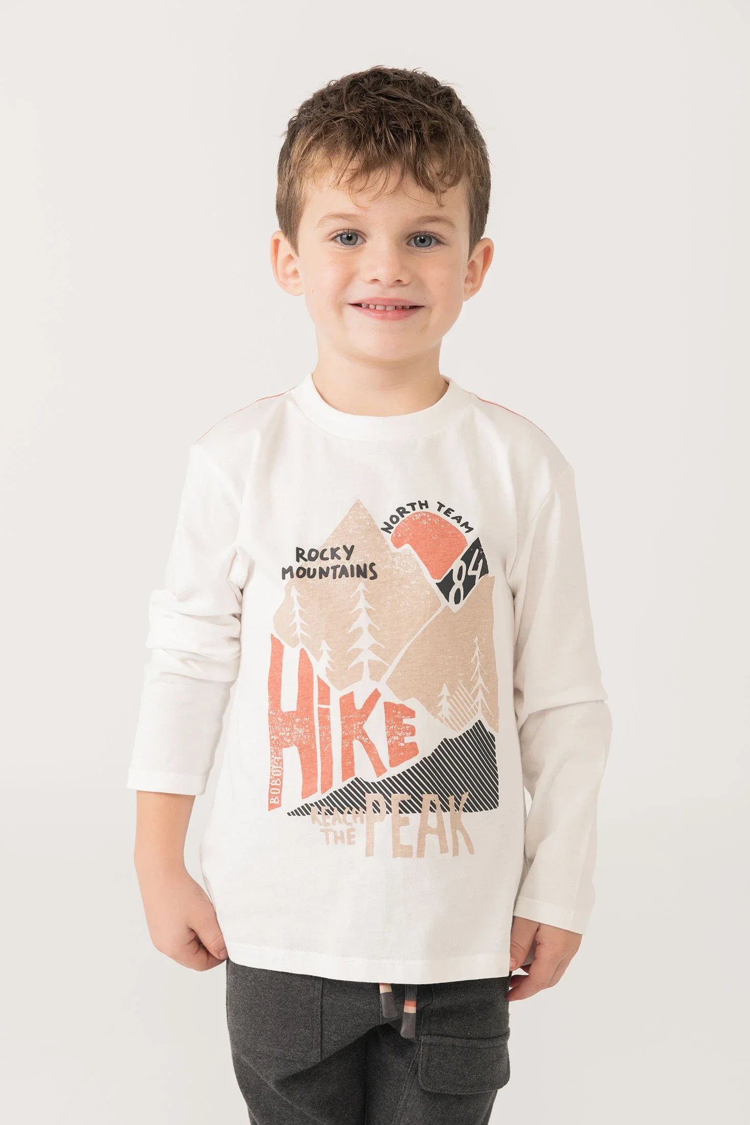 Maglietta bianca con montagne Boboli