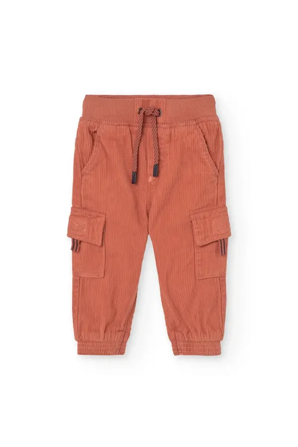 Pantaloni velluto Boboli arancione