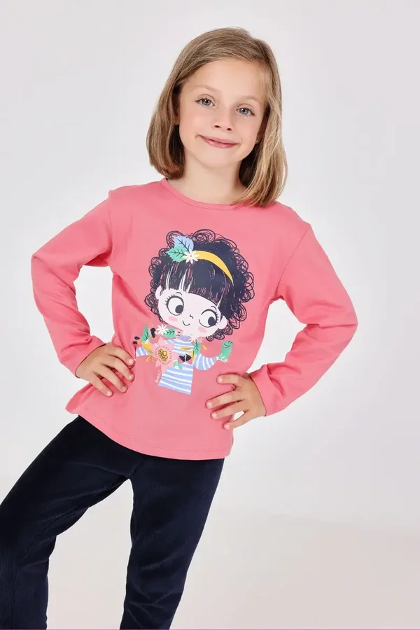 Maglietta bimba rosa Boboli