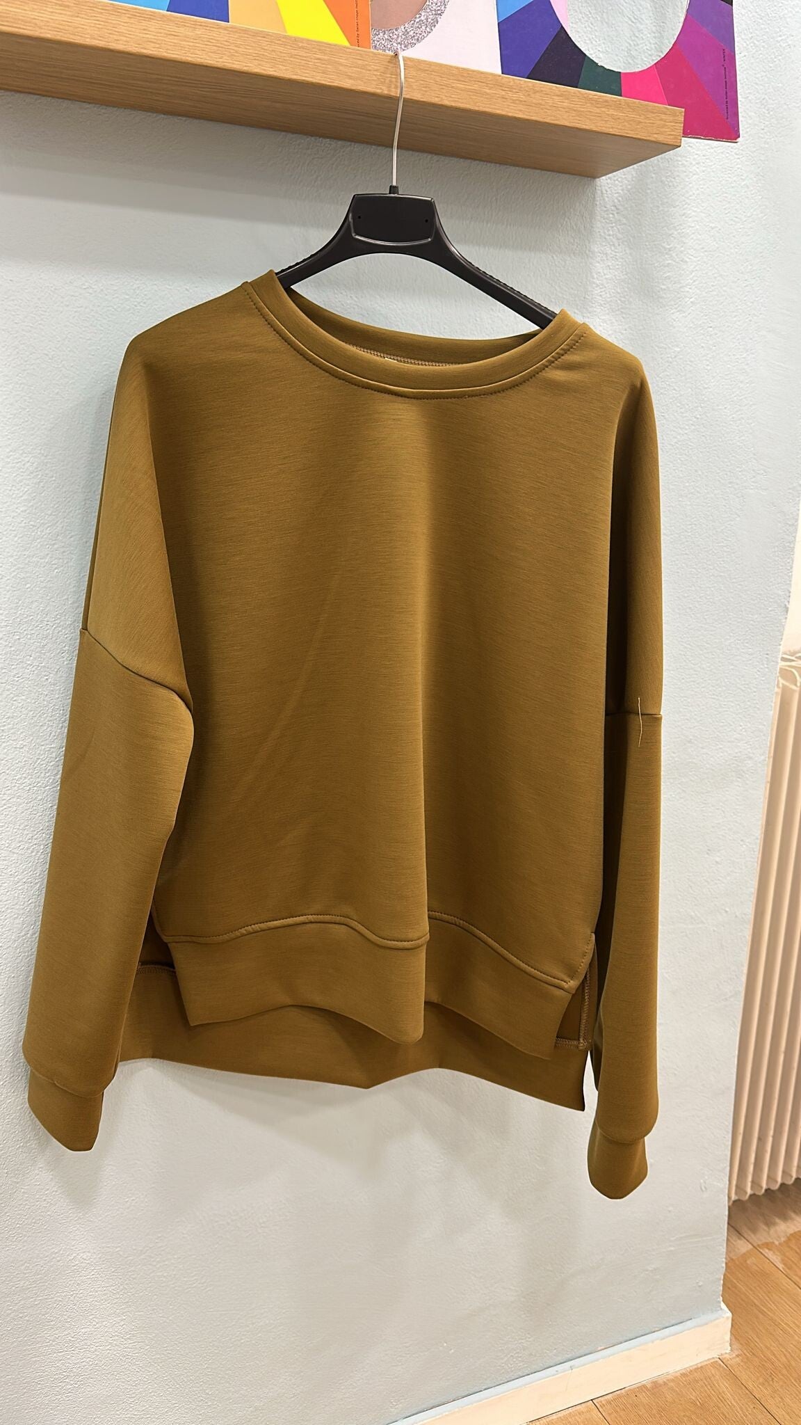 Felpa Girocollo Essential in Misto Viscosa