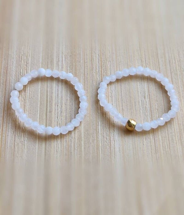 Regenbogen Mondstein Ring