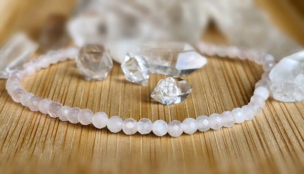 Rosenquarz Armband facettiert