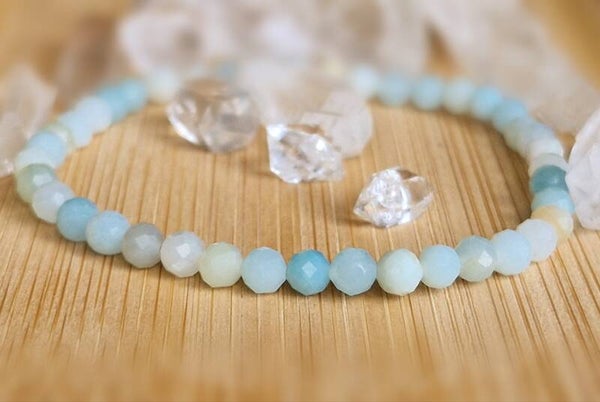 Amazonit Armband - 4 mm