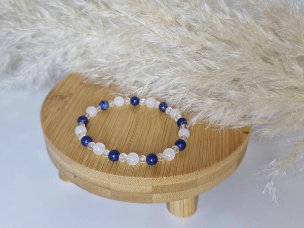 Lapislazuli & Bergkristall Armband
