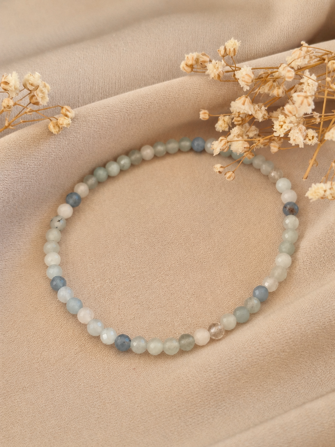 Aquamarin Edelstein Armband - Hör auf deine Stimme