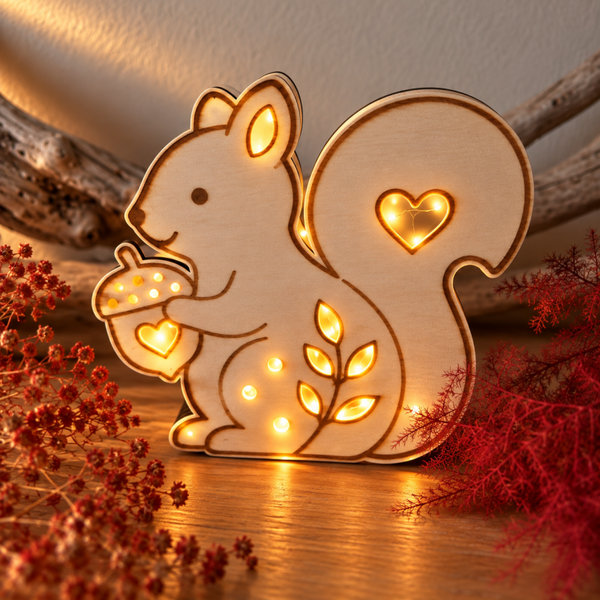 Holzdeko Eichhörnchen