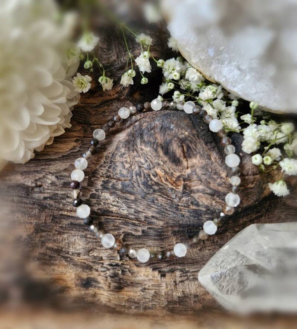 Turmalinquarz Bergkristall Armband