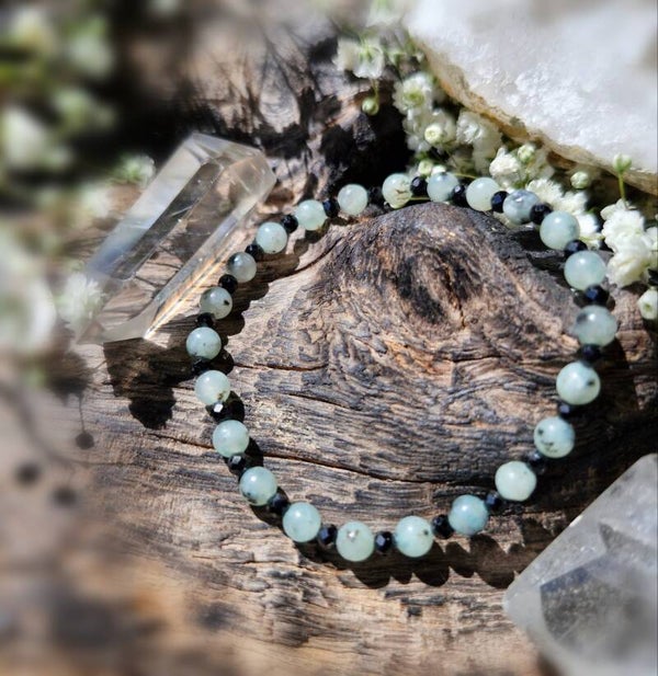 Kiwi Jaspis & Spinell Armband