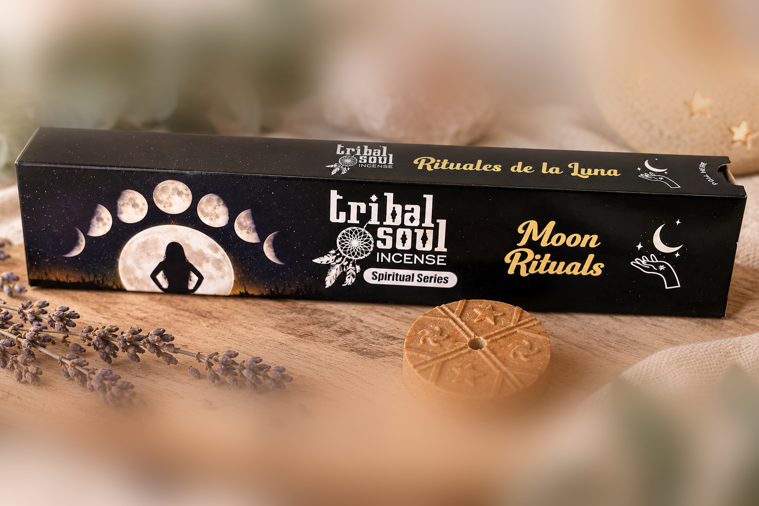 Tribal Soul Moon Rituals – handgerollte Räucherstäbchen mit Keramikhalter