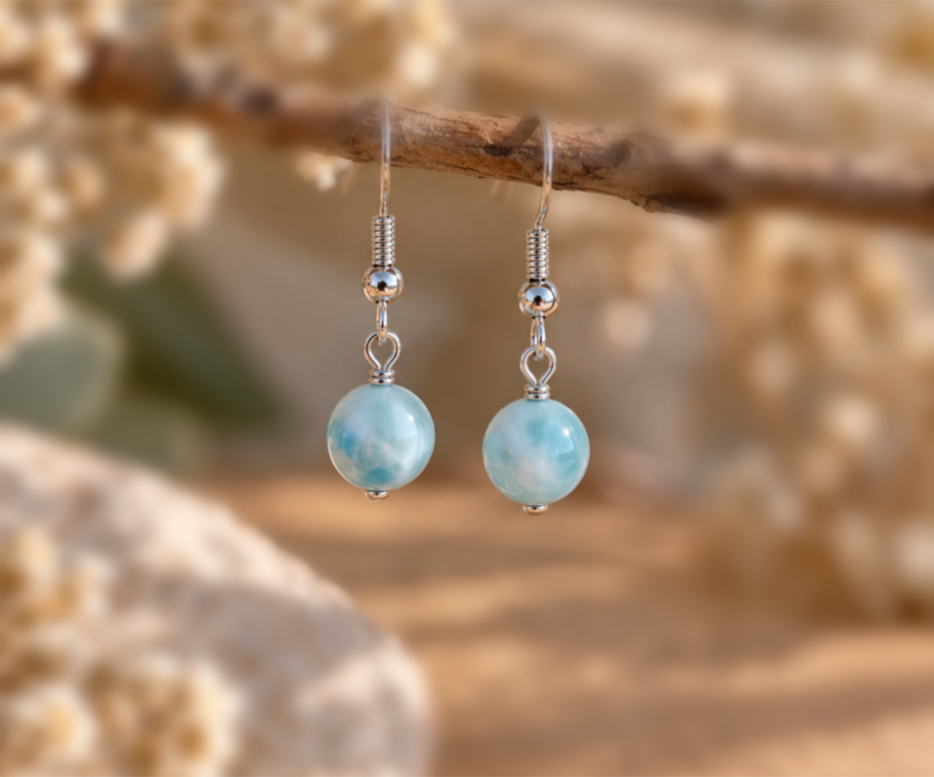 Larimar Ohrringe – ein Hauch von Meer