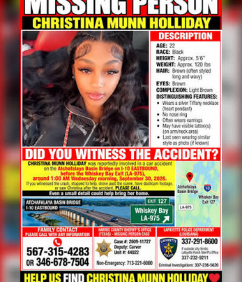Missing Person Flyer - Christina Munn Holliday