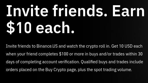 Binance.US signup bonus