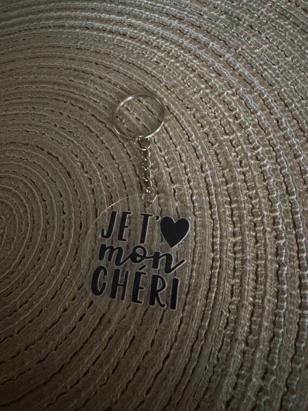 Porte clé Je t’❤️ mon chéri