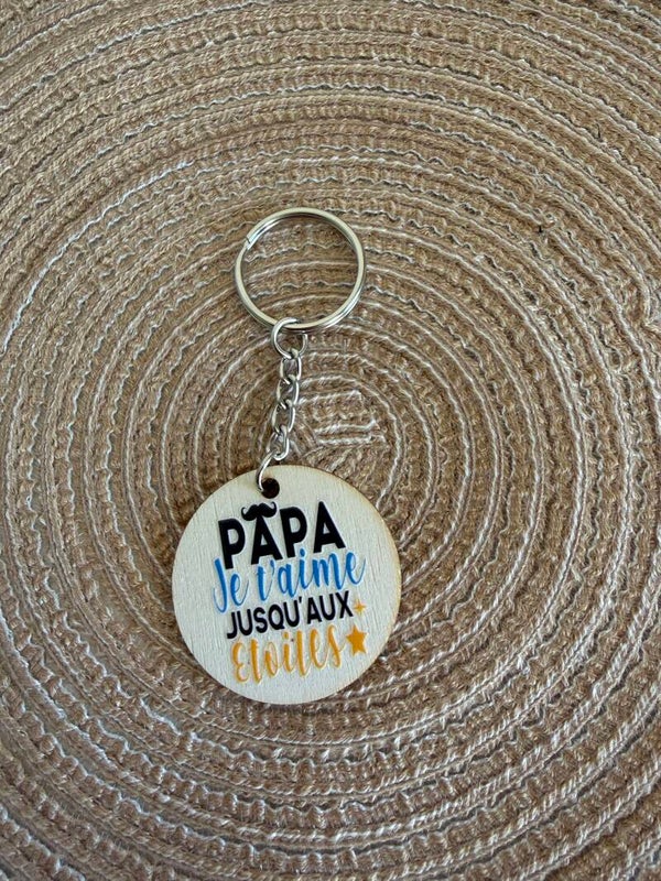 Porte clé Papa je t’aime jusqu’au Étoile 🌟