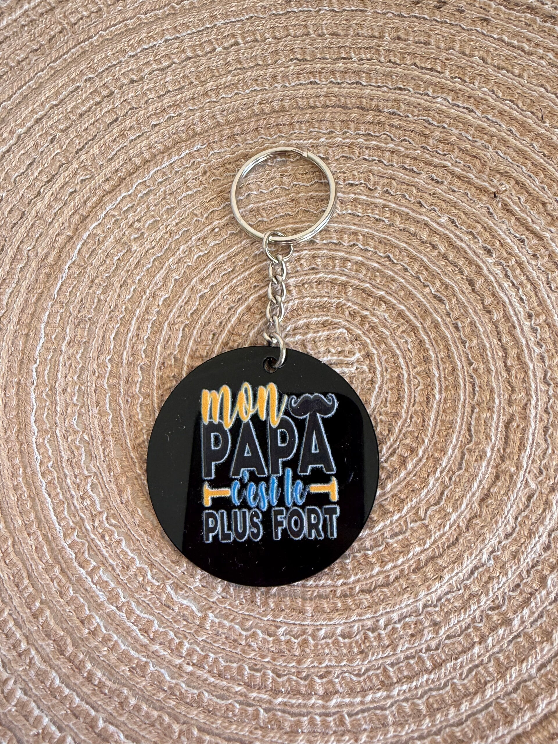 Porte clé Mon Papa c’est le plus fort