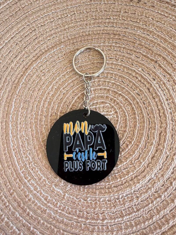Porte clé Mon Papa c’est le plus fort