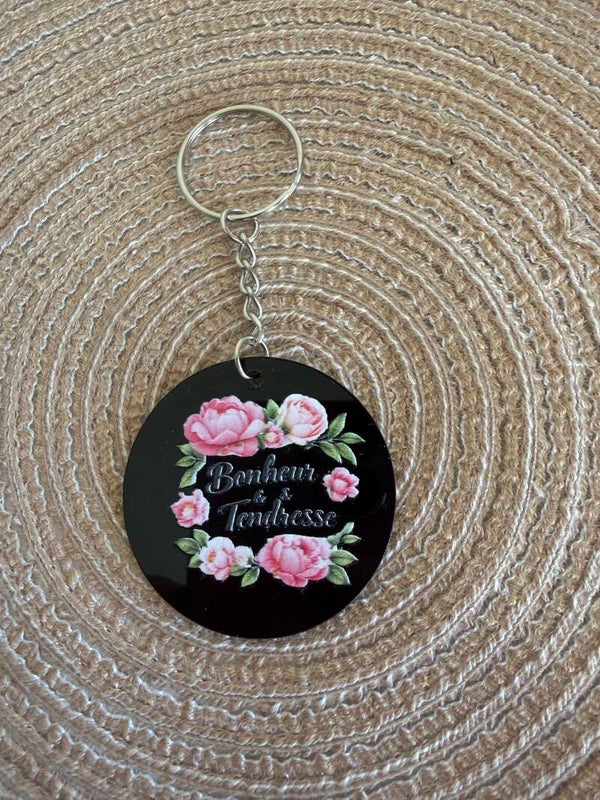 Porte clé Bonheur et Tendresse
