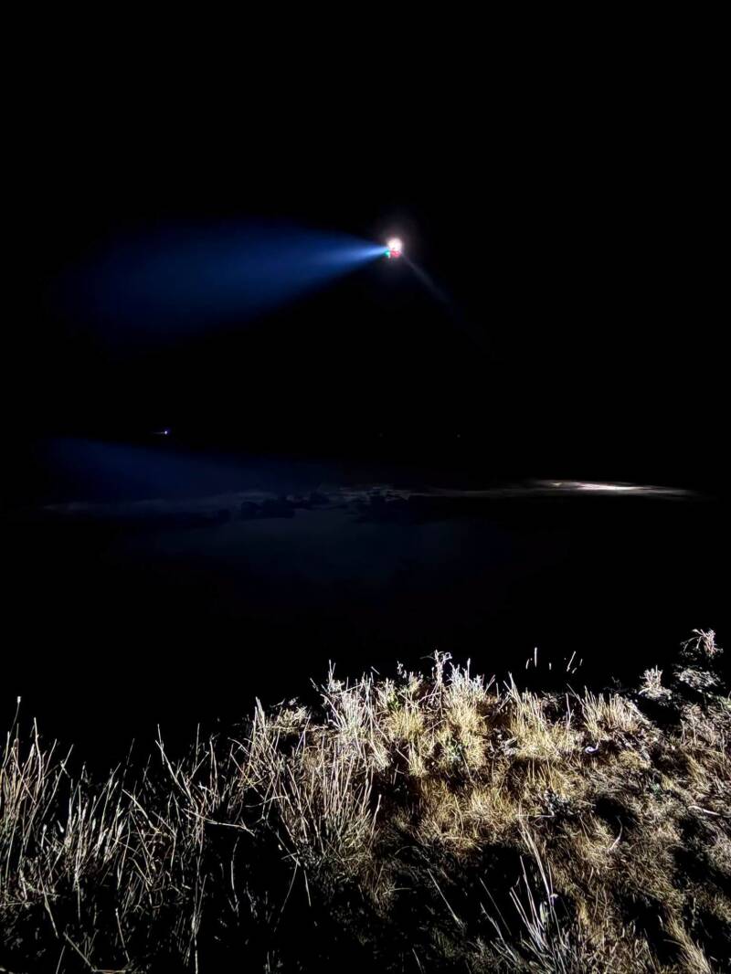 Coastguard helicopter and rescue teams during overnight search near Barmston coastline.