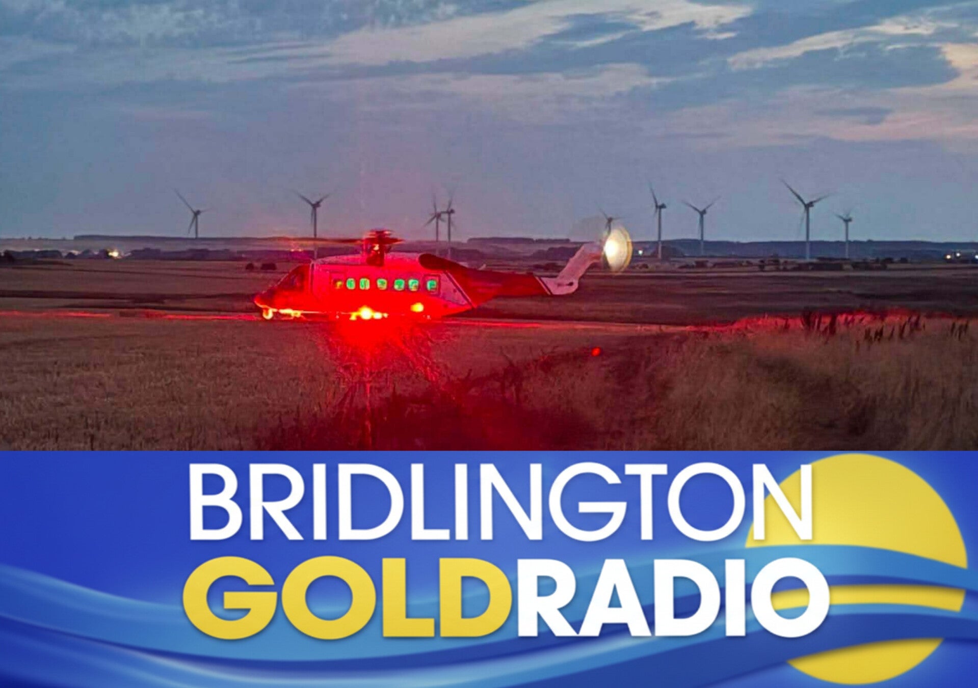 Coastguard helicopter and rescue teams during overnight search near Barmston coastline.