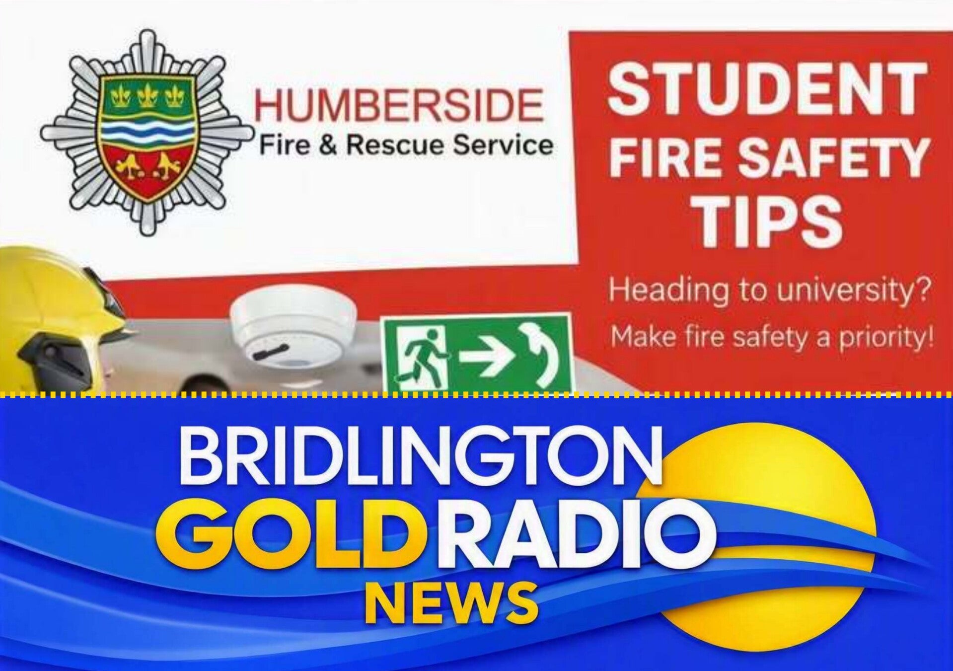 Humberside Fire & Rescue Service fire safety advice for Bridlington students heading to university