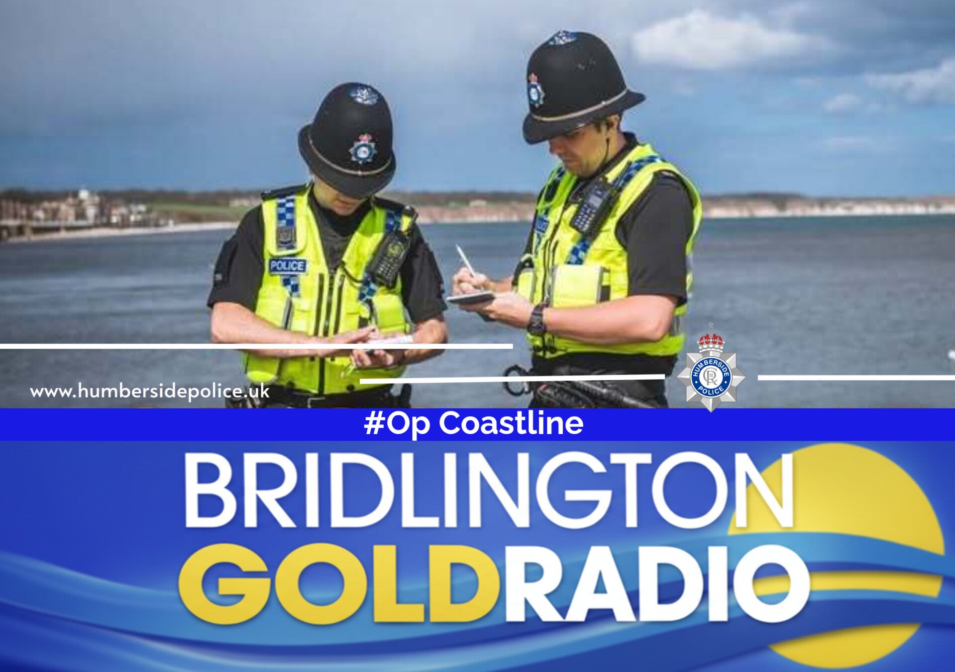 Humberside Police officers on coastal patrol in Bridlington during Operation Coastline