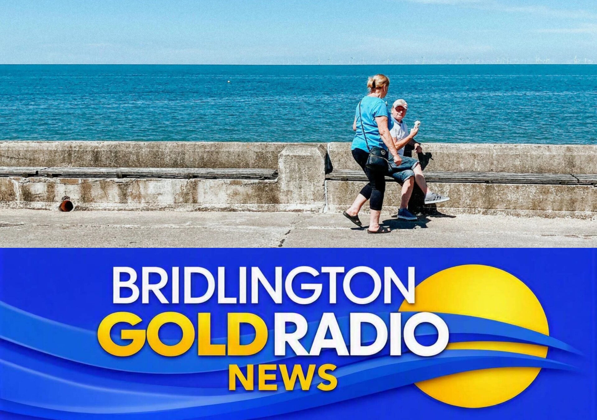 Bridlington seafront under bright sunshine during record-breaking summer 2026 heatwave