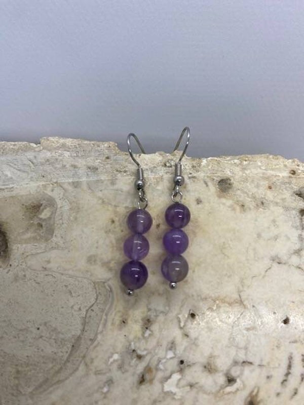 Boucle d'oreilles Améthyste