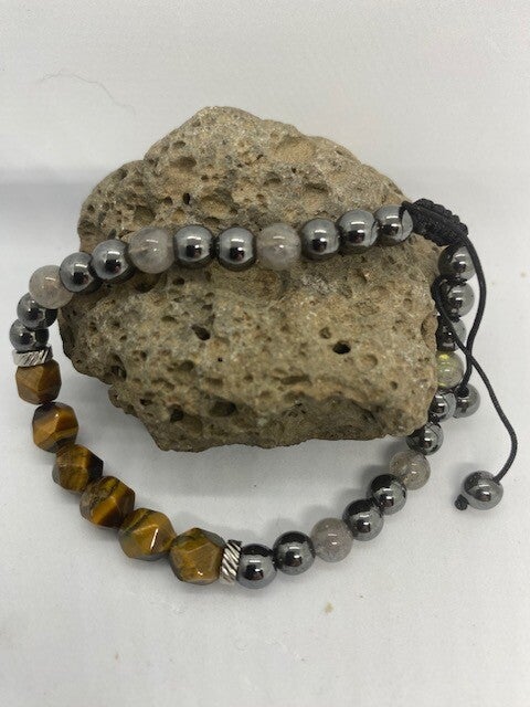 Bracelet Vibe Labradorite Oeil de tigre Hématite