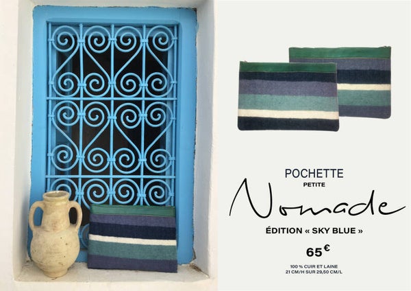Pochette NOMADE SKY BLUE